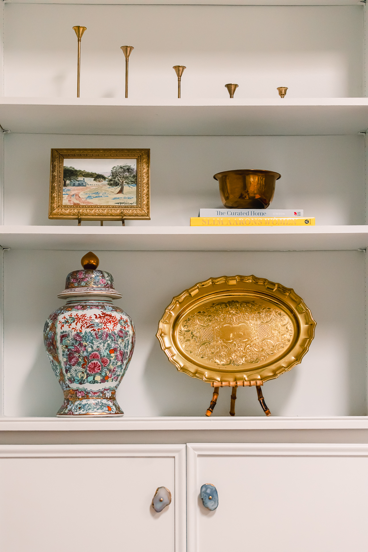 Sapphire + Co - 7 Shelf Styling Secrets Using Old Treasures and New Accents